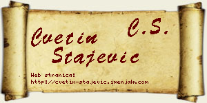 Cvetin Stajević vizit kartica